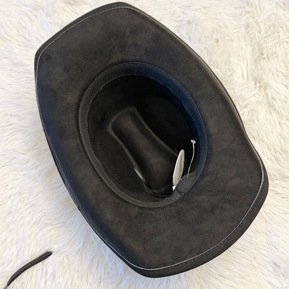 NWT Altar’s State Black Embellished Cowboy girl hat